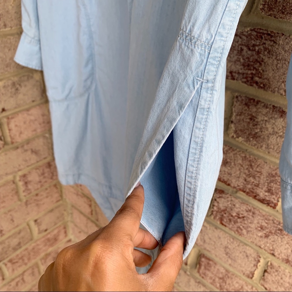 NWT ATHLETA | Chambray Denim Button-up Shirt Dress - Picture 7 of 7